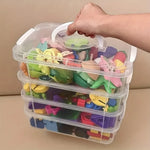 boîtes rangement transparentes multi niveaux utilitaires clips verrouillage organisateur ménage minimaliste modernes