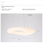 Suspension lumineuse moderne blanche minimaliste salon chambre 45cm 50cm 60cm 75cm 90cm