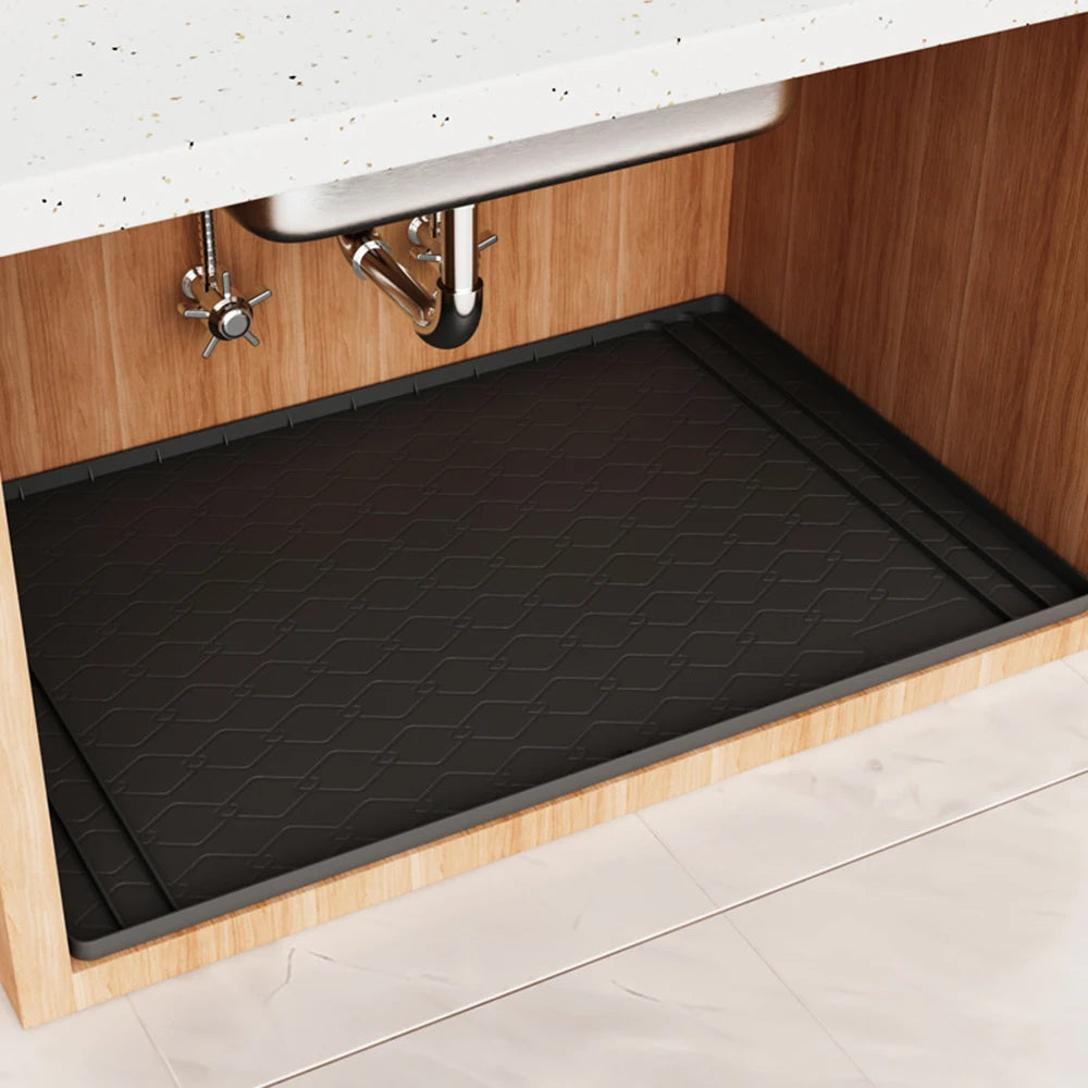 tapis imperméable sous évier tapis sol cuisine salle bain récupération eau moderne utilitaire