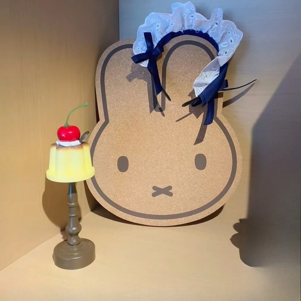 panneau liège mignon visage lapin clips marron clair décoration murale kawaii chambre adulte erotique