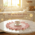 serviettes table classiques vichy rose clair beige blanc maison decoration cuisine salle manger