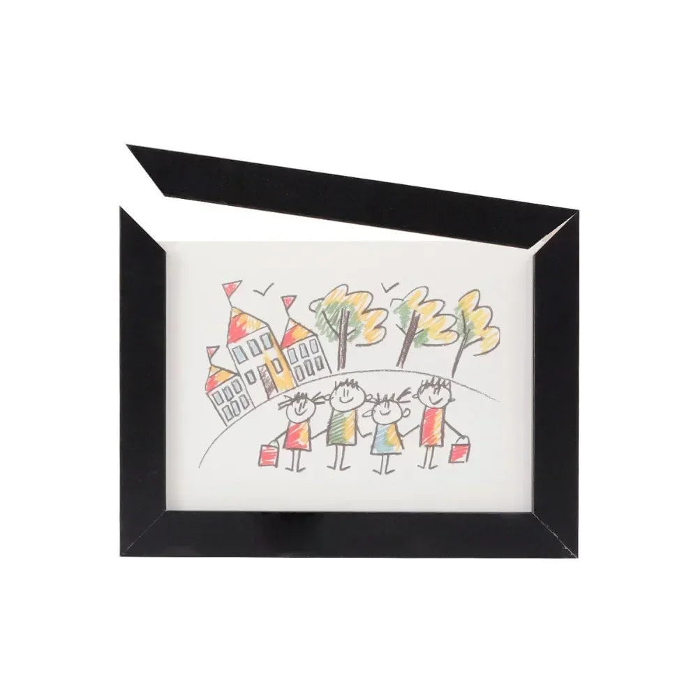 cadre mural moderne bois enfant noir rectangle minimalisteversible dimensions 4cm 15cm 20cm 26cm 34cm