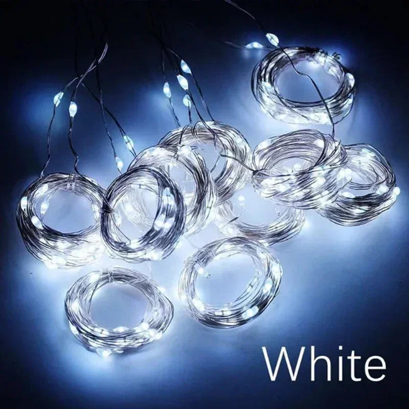 guirlande lumineuse led blanc chaud étoiles moderne 3m 100led modes usb alimentation