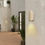 Lampe murale étanche en pierre naturelle blanche pour salle de bain