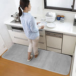 tapis sol moderne antidérapant absorbant gris clair mousse mémoire forme porte bain cuisine