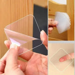 ruban adhésif double face transparent auto collant imperméable réutilisable pvc ultra fort 60x60mm bricolage