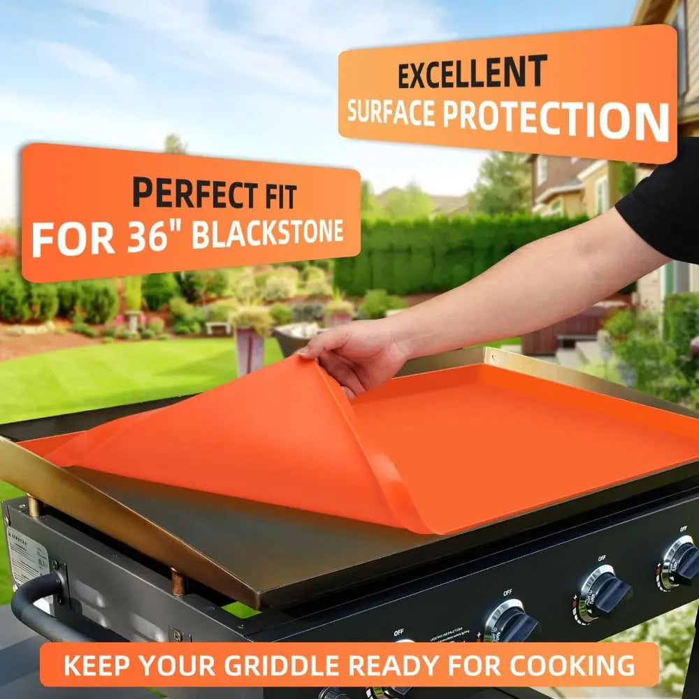 matelas cuisinière silicone orange moderne facile nettoyage résistant chaleur 17 22 28 36 inches