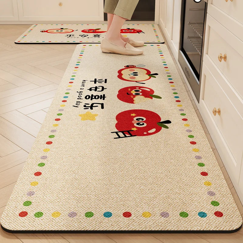 tapis animaux fruits motifs moderne cuisine entrée imperméable résistant lavable adhésif