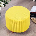 tabouret moderne tissé motifs géométriques rose bleu vert jaune rouge beige