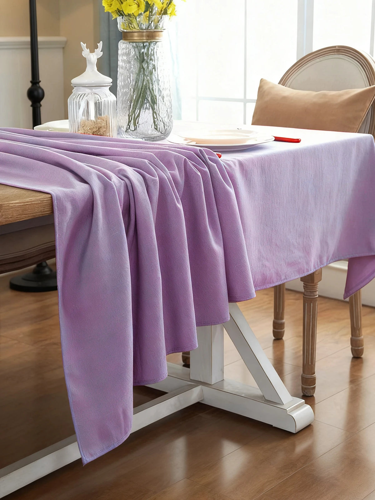 nappe table rectangulaire violet unie 140x180cm 140x220cm 140x300cm 90x140cm polyester intérieur extérieur festifs
