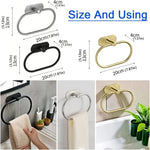porte serviettes mural adhésif noir moderne minimaliste acier inoxydable lisse brillant salle bain cuisine