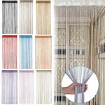 rideau franges moderne gris argenté rouge bleu orange violet rose translucent salon entrée