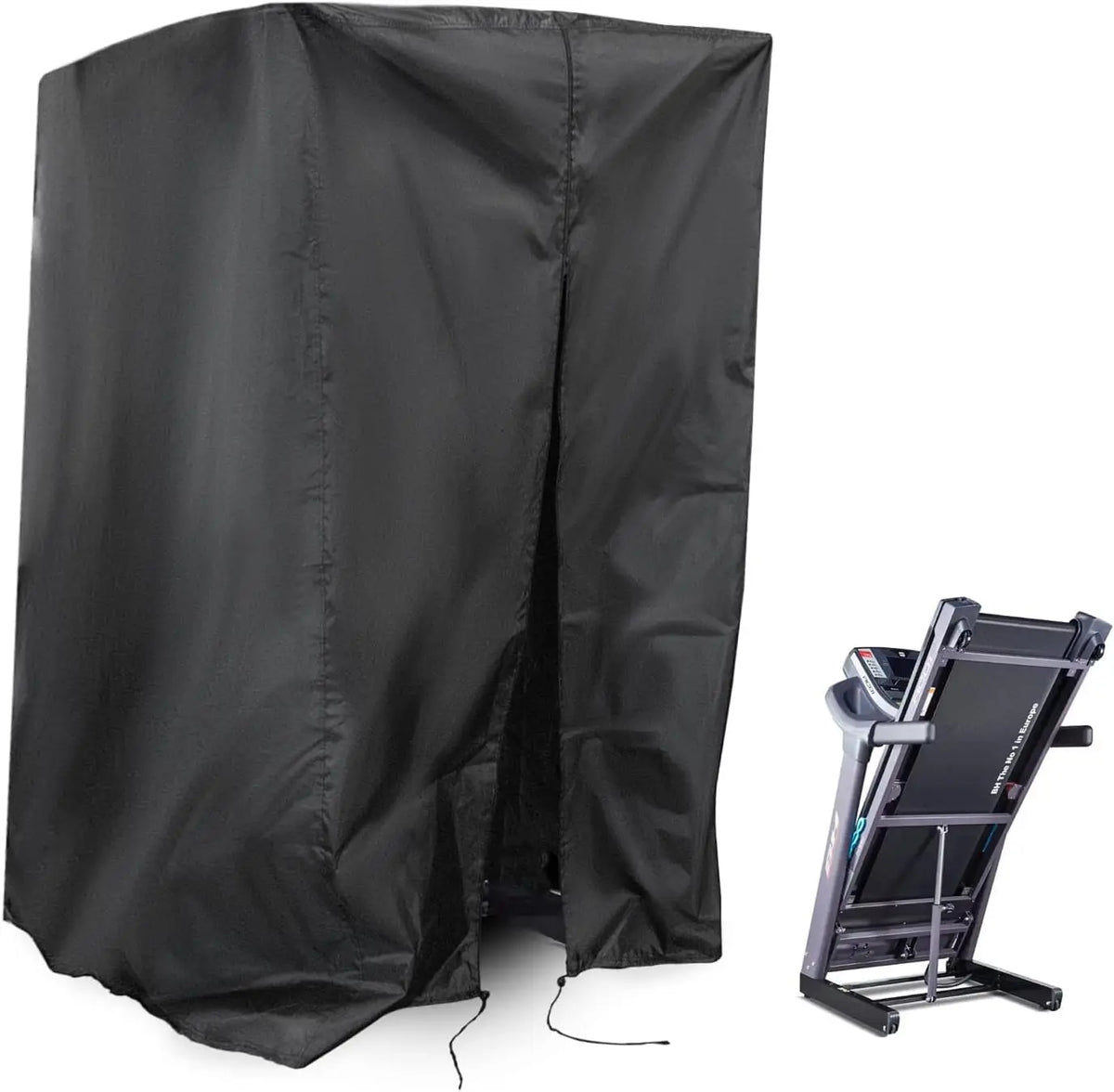 tapis roulant protection housse noir polyester anti poussière moderne drawstring 160cm 95cm