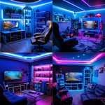 ruban led multicolore flexible synchronisé musique application décoration moderne chambre salon fêteRGBOptimal