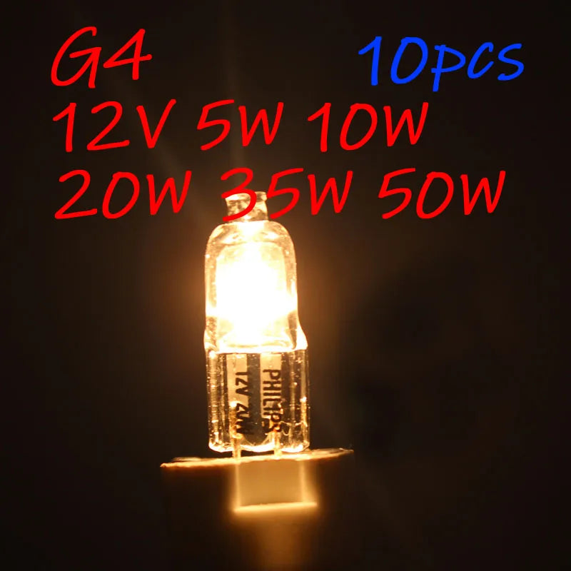 ampoules led g4 10w 20w 35w 50w 5w 10pièces blanc chaud transparent classique salon