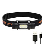 lampe frontale noire led rechargeable 30w ceinture ajustable mode lumière pratique