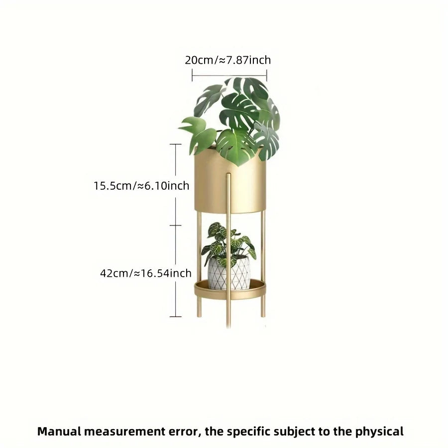 support plantes or moderne étagère métal assemblage plante monstera decoratifintérieur balcon minimalistephilms lisses verts