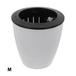 pots fleurs blancs noirs absorption d'eau automatique drainage cordelette moderne lisses