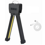 lampe travail multifonctionnelle led rechargeable portable clips magnétiques noir moderne 178mm longueur