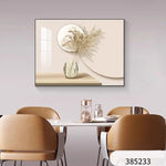 tableau mural moderne minimaliste beige blanc doré motifs géométriques simple texture bois respectueux environnement