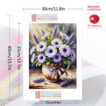 tableau diamant fleurs bouquet feuilles ruban rose peinture classique résine