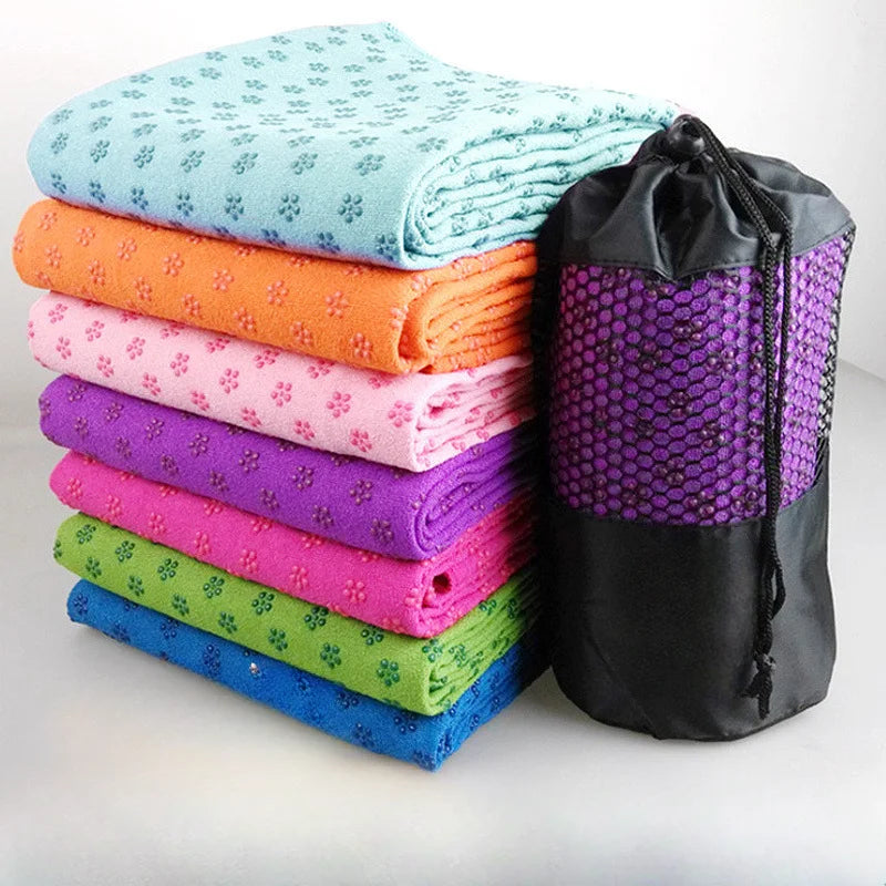 serviette microfibre couleur bleu orange rose violet moderne petite fleurs blanches sac rangement