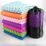 serviette microfibre couleur bleu orange rose violet moderne petite fleurs blanches sac rangement