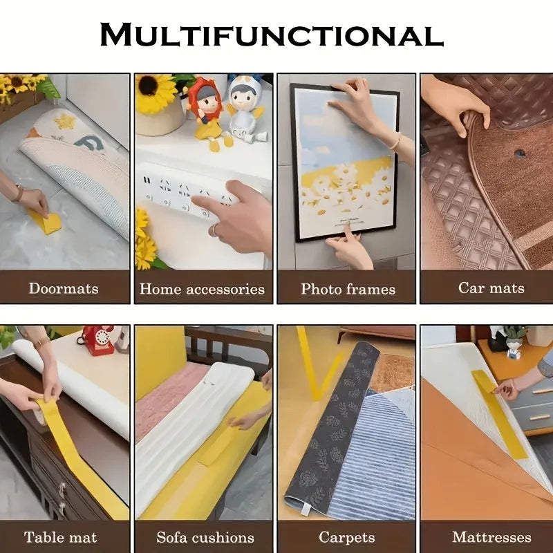 ruban adhésif multifonctionnel 393,7 pouces pratique rideaux tapis accessoires