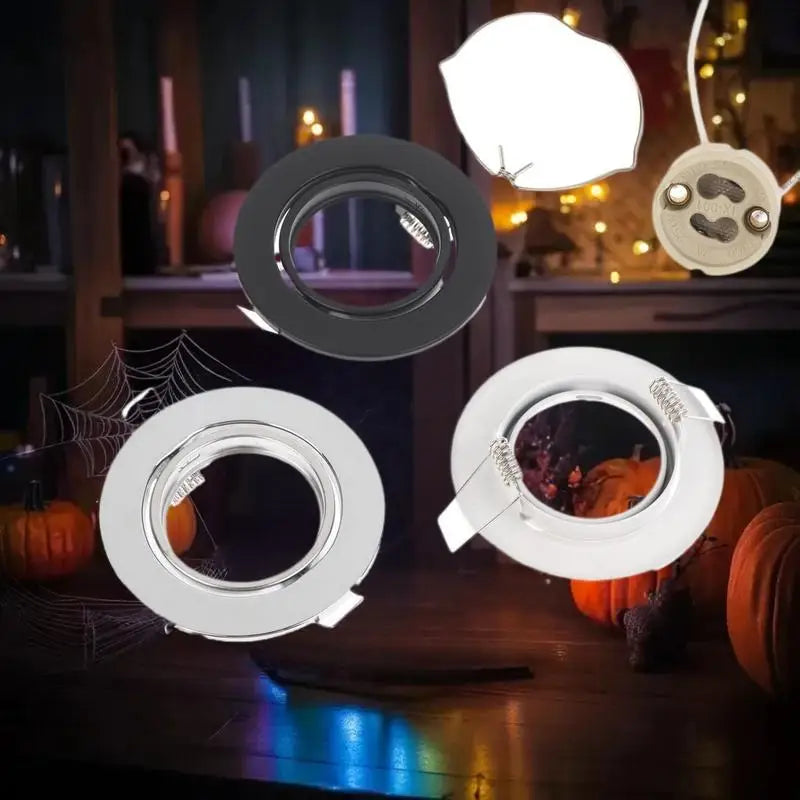 spots led noir blanc doré modernes clips vis round lisses