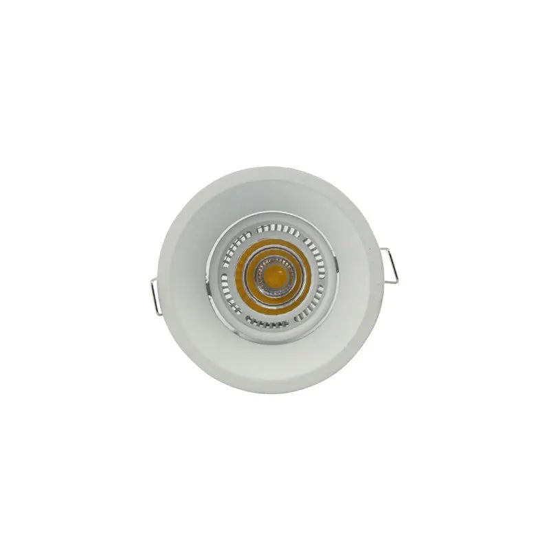 support spot led blanc rond moderne interrupteur bouton poussoir tringle ampoule led câbles électriques