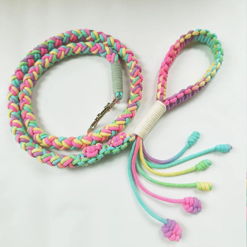 corde tressée macramé pastel haute ténacité 100% coton créative boucle métallique écologique artisanale