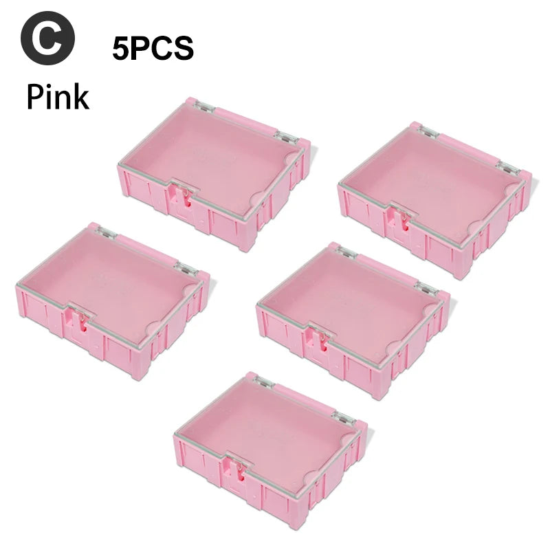 boîtes rangement plastique vert rose bleu modernes pratiques poignées