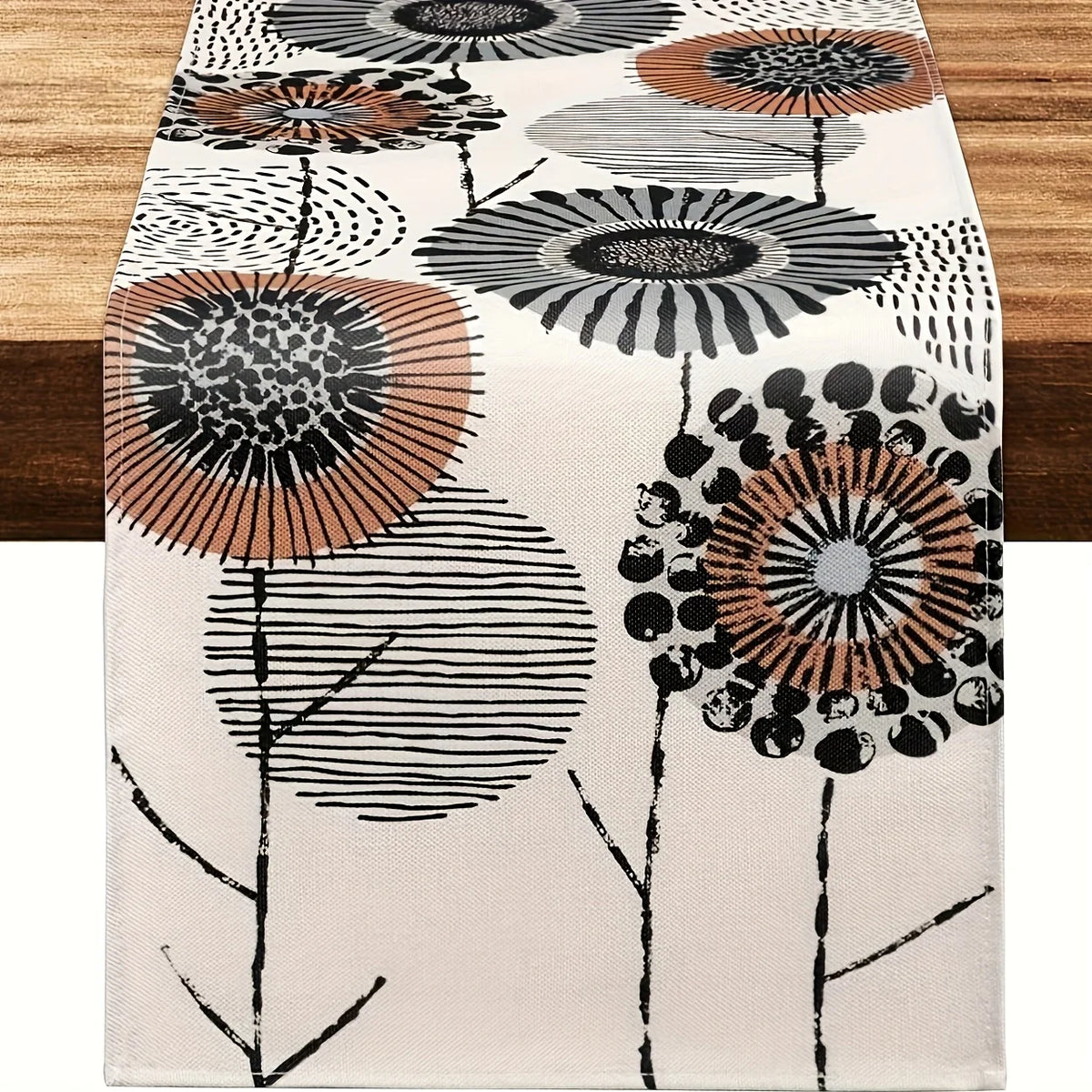 nappe florale moderne motifs abstraits textiles polyester maison restaurant decoration