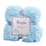 couverture peluche douce rose clair gris violet vert pastel confortable