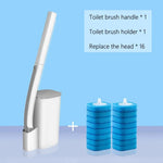 Brosse toilette jetable blanche bleue moderne pratique adhésive interchangeables fluides nettoyants