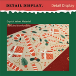 tapis sol noël motifs décoration rouge vert blanc antidérapant festive classique bienvenue merrychristmas