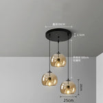 suspension lumineuse moderne transparente sphérique brillante éclairage minimaliste chambre salonhôtel