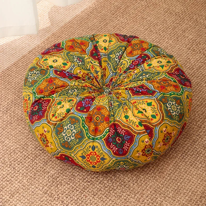 coussin ethnique motif floral géométrique bleu rouge vert beige coussin siège coussin dossier polyester