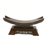 support épée bois naturel sculpté traditionnel marron foncé décoration maison