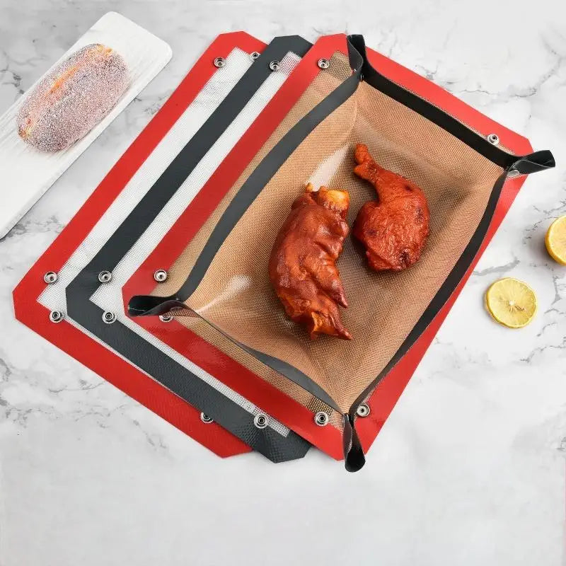 grille cuisson silicone antiadhésive respectueuse environnement moderne beige rouge noir