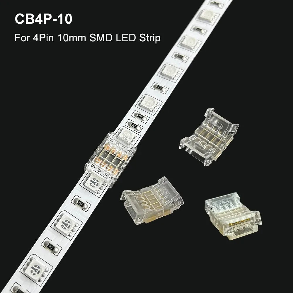 connecteur led transparent moderne clips intégré 24v basse tension broches led intégrées pratique