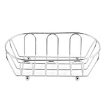 panier cosmétiques argenté grille moderne acier inoxydable rangement coiffeuse accessoires photo
