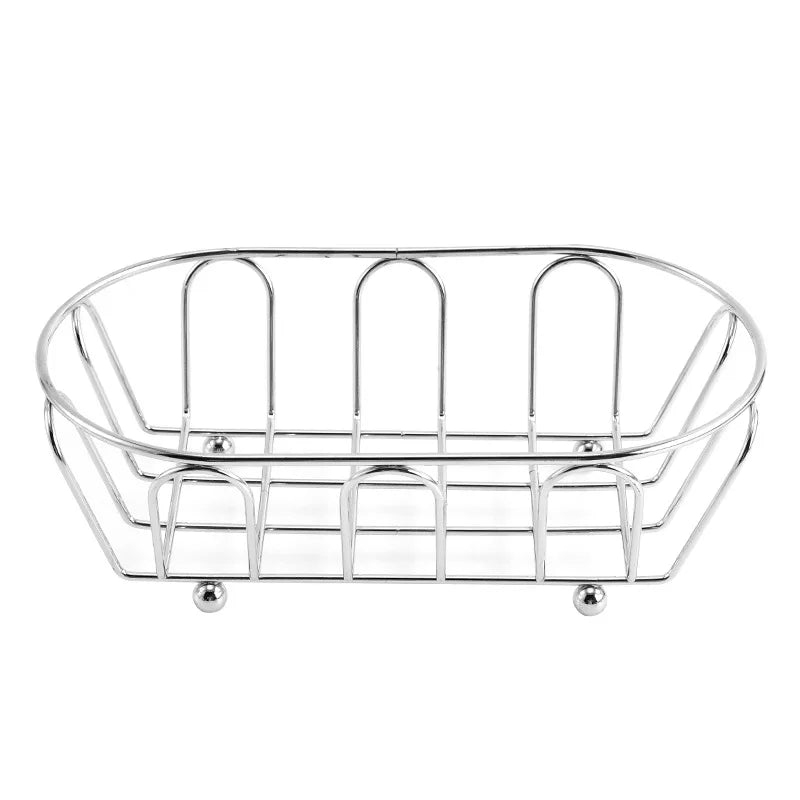 panier cosmétiques argenté grille moderne acier inoxydable rangement coiffeuse accessoires photo