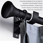supports rideau noirs modernes boucles plastique texture métallique