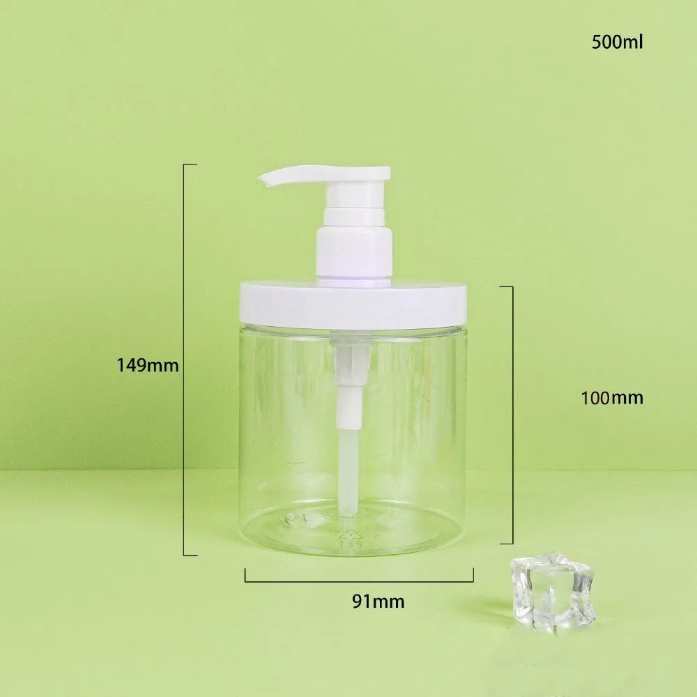 flacon pompe blanc noir transparent classique rechargeable douche bouteille large ouverture