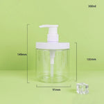 flacon pompe blanc noir transparent classique rechargeable douche bouteille large ouverture