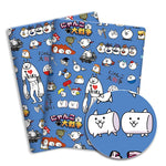 tapis bain tissu brocart imprimé dessins animés résistance abrasion coton polyester multicolore