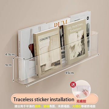 porte revues mural transparent moderne magazines brochures autocollants pliable enfants derrière porte