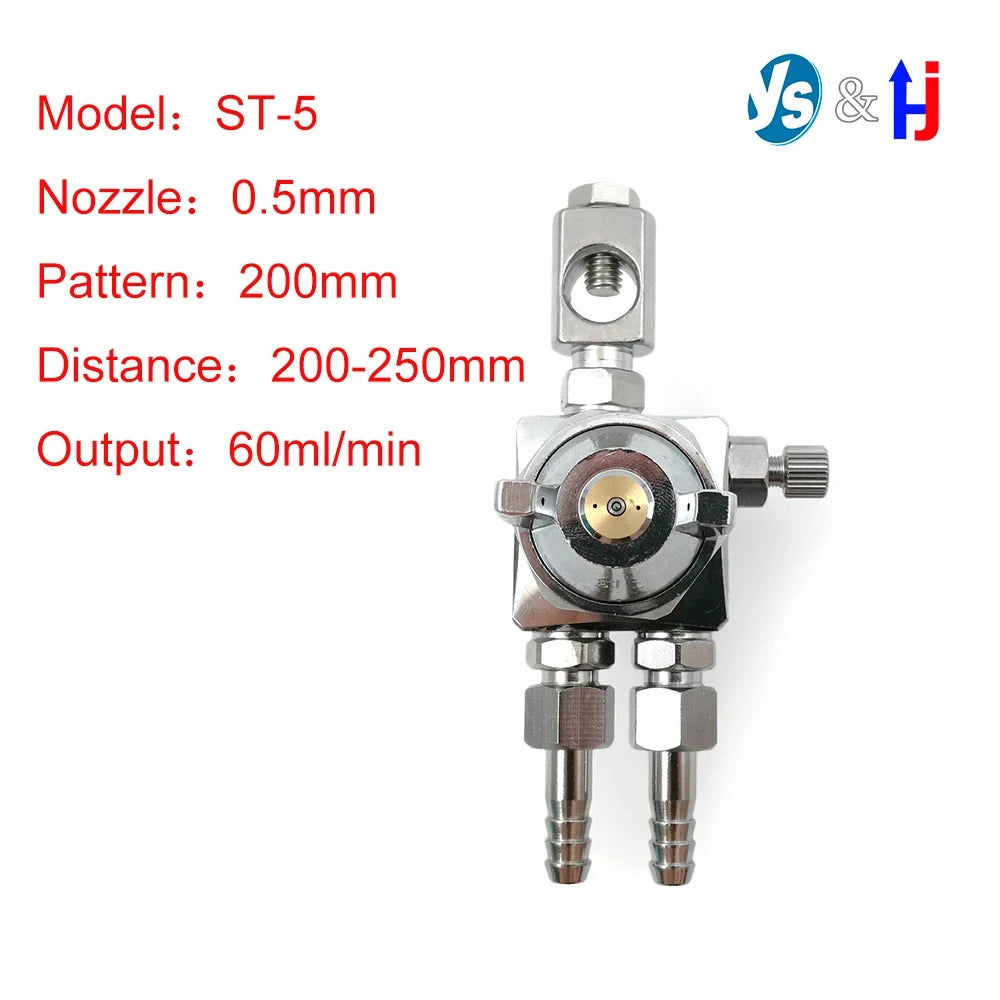 régulateur pression argenté lisse industriel portable 0.5mm 1.0mm 1.3mm 2.0mm deux tubes connexion bouton
