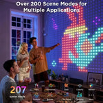 rideau lumineux led multicolore pixel art noel clips g4 application mobile dynamique